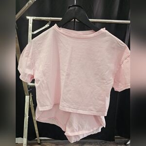 Women's Pink Striped Pajama Top